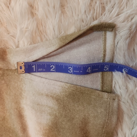 Market & Spruce open front cardigan in tan and white - Picture 5 of 7